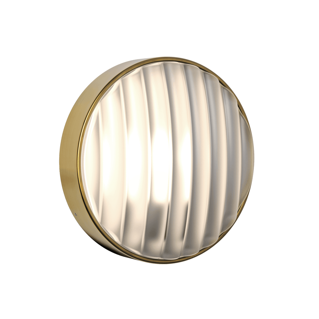 Astro 1032018 Montreal Round 300 Outdoor Wall Light PVD Brushed Brass