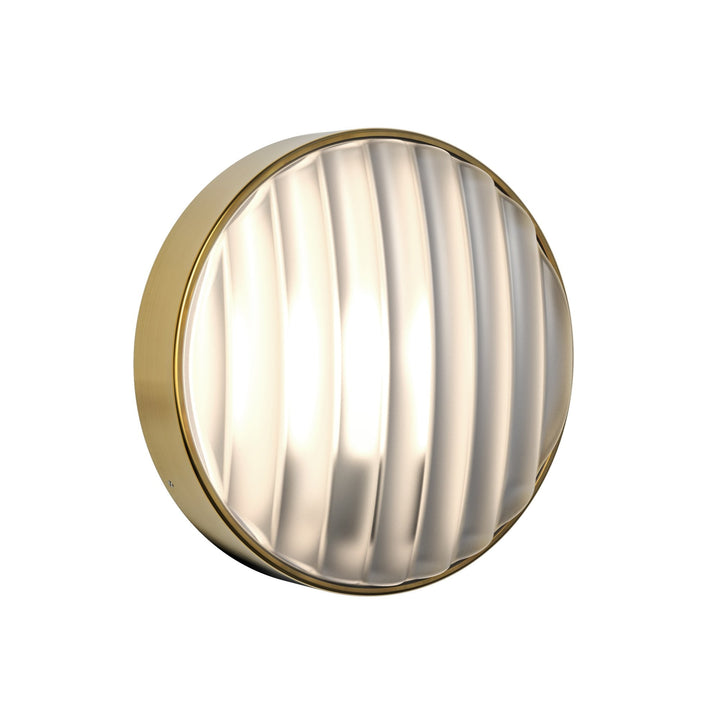 Astro 1032018 Montreal Round 300 Outdoor Wall Light PVD Brushed Brass