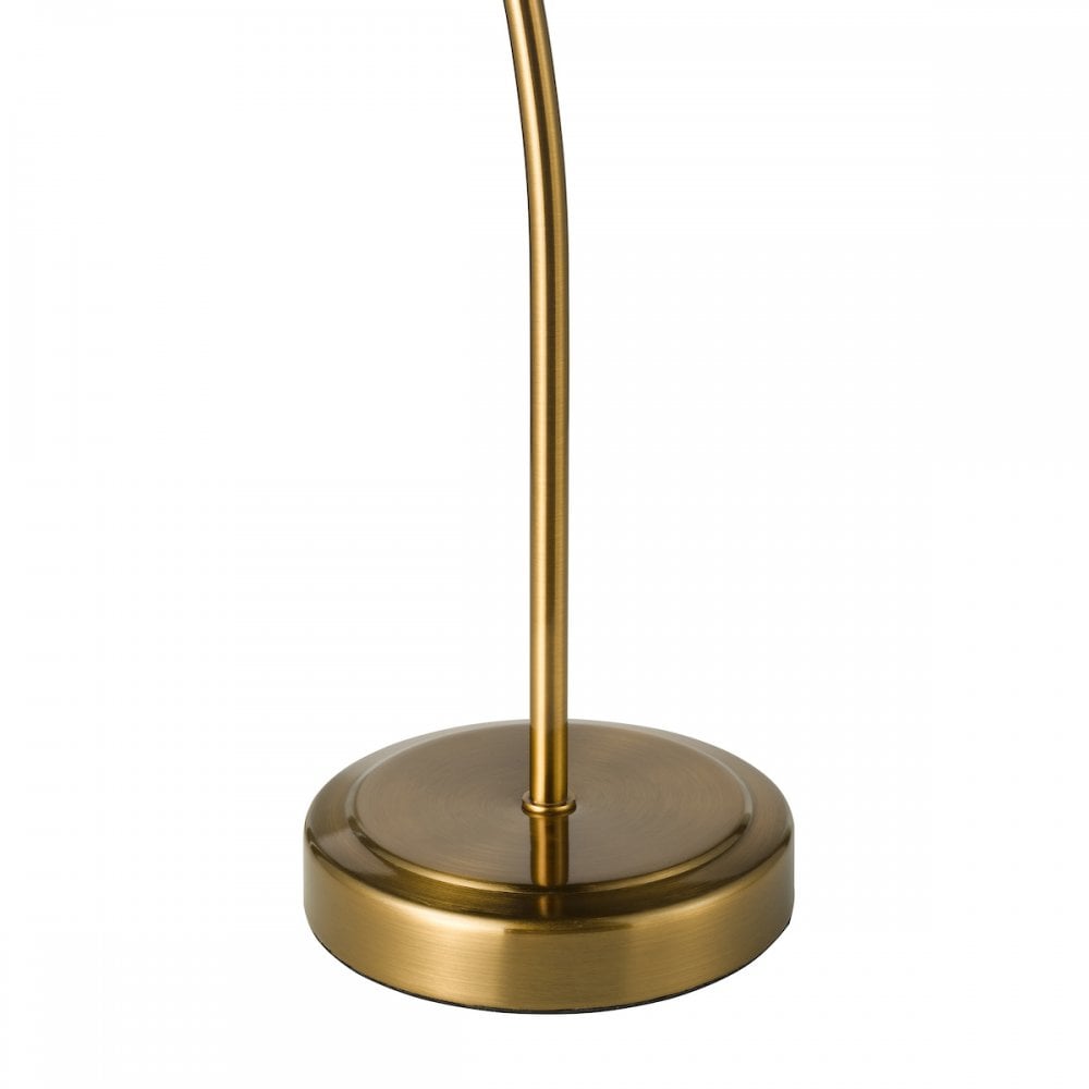 Dar ERI4263 Erika Table Lamp Antique Bronze and Amber Glass