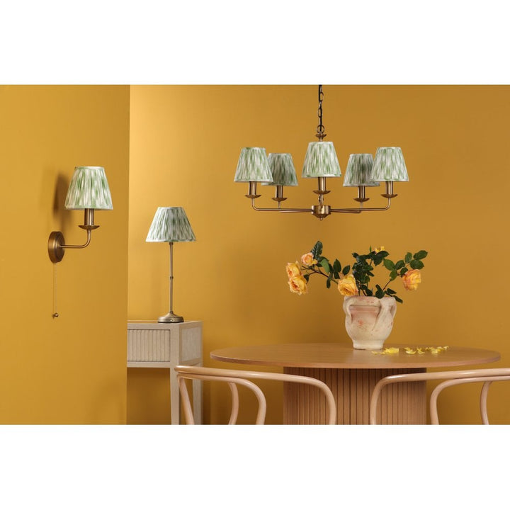 Dar FAV0563-IKA2624 Favian 5 Light Pendant Matt Bronze With Shade