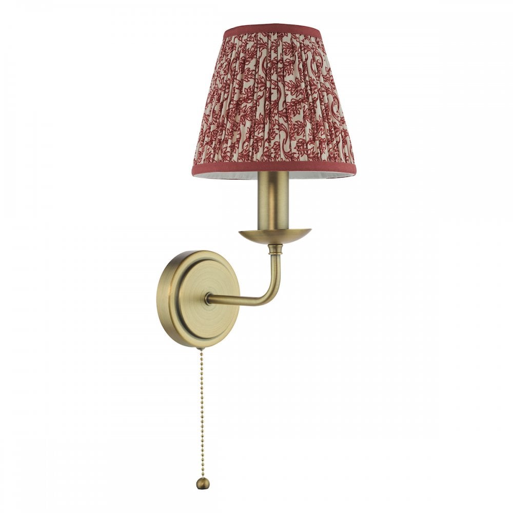 Dar FAV0763-EST2625 Favian Wall Light Matt Bronze With Shade