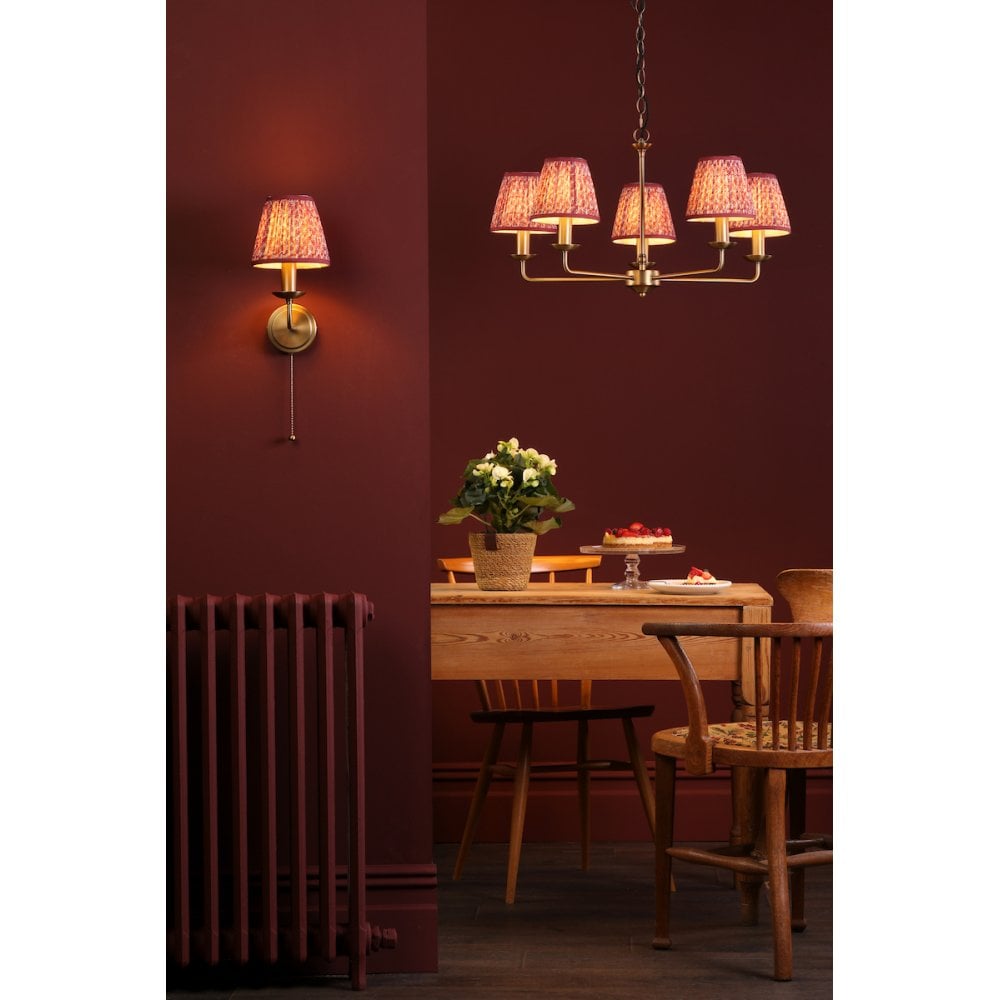 Dar FAV0763-EST2625 Favian Wall Light Matt Bronze With Shade
