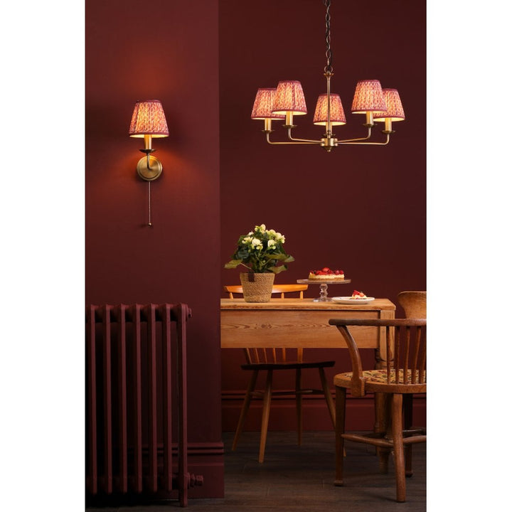 Dar FAV0763-EST2625 Favian Wall Light Matt Bronze With Shade