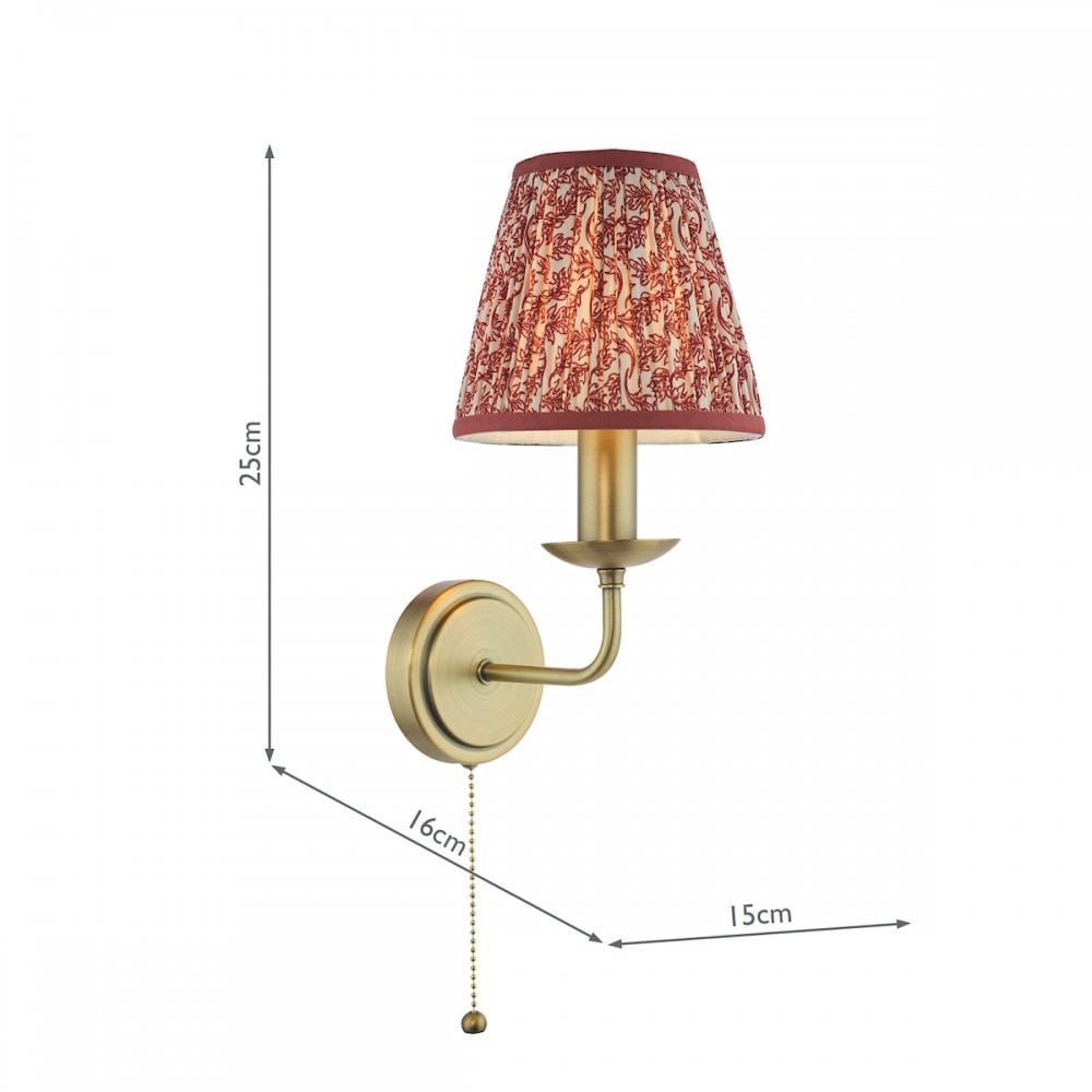 Dar FAV0763-EST2625 Favian Wall Light Matt Bronze With Shade