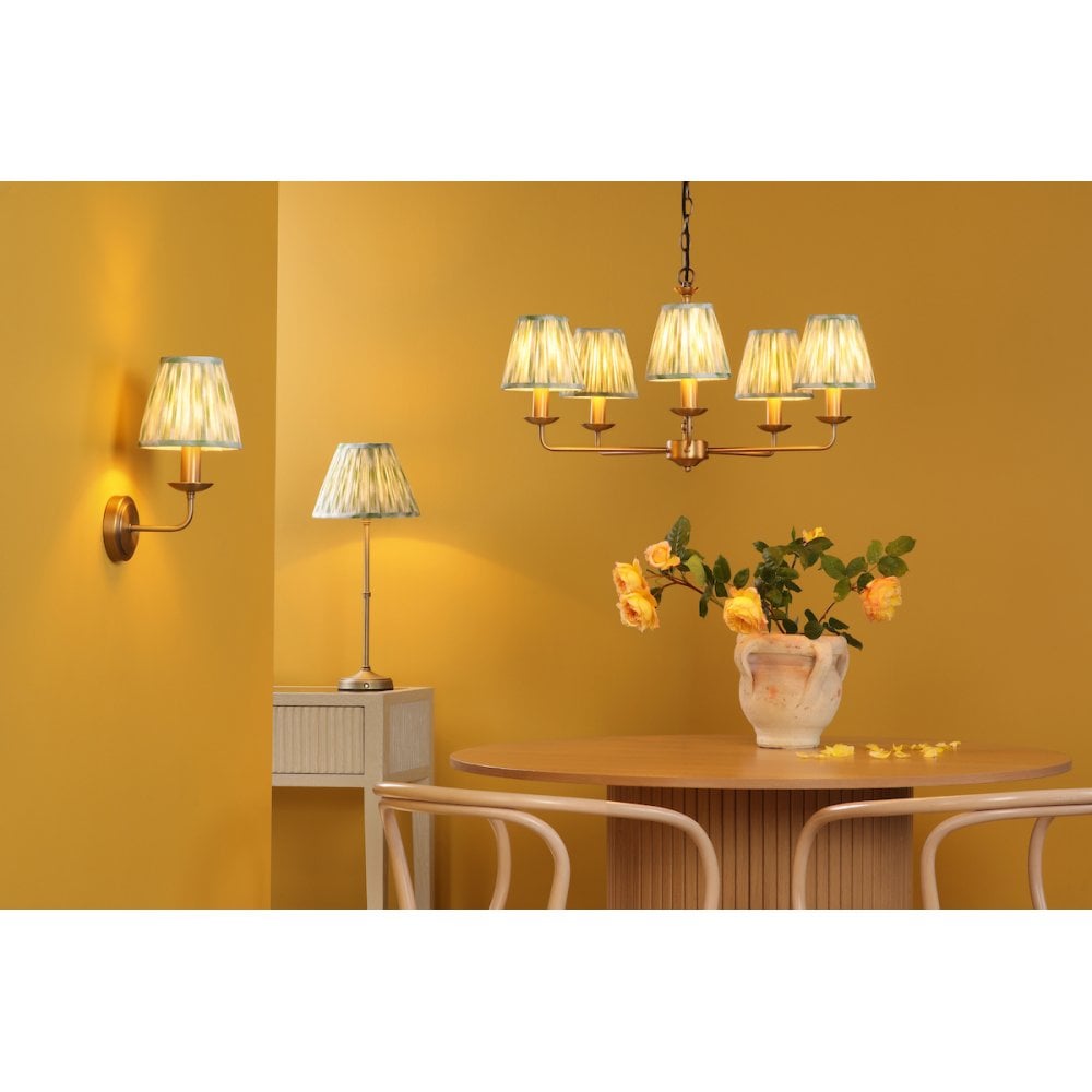 Dar FAV0763-IKA2624 Favian Wall Light Matt Bronze With Shade