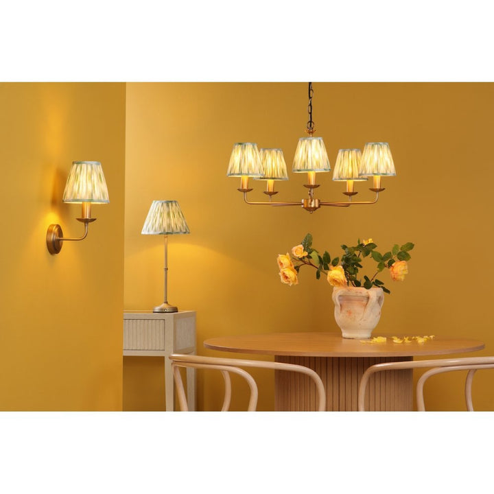 Dar FAV0763-IKA2624 Favian Wall Light Matt Bronze With Shade