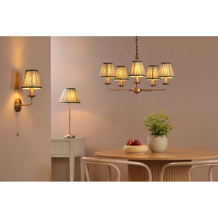 Dar FAV0763-IKA2624 Favian Wall Light Matt Bronze With Shade