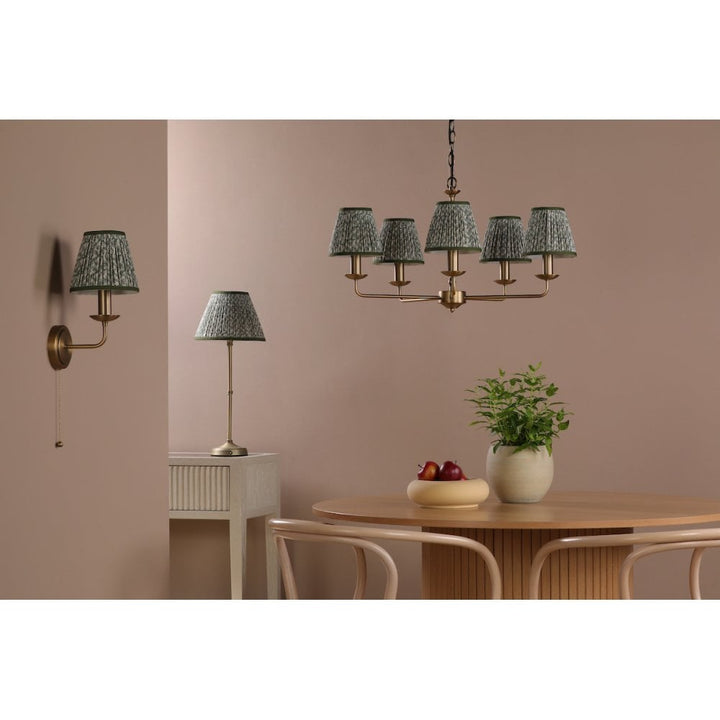 Dar FAV0763-IKA2624 Favian Wall Light Matt Bronze With Shade