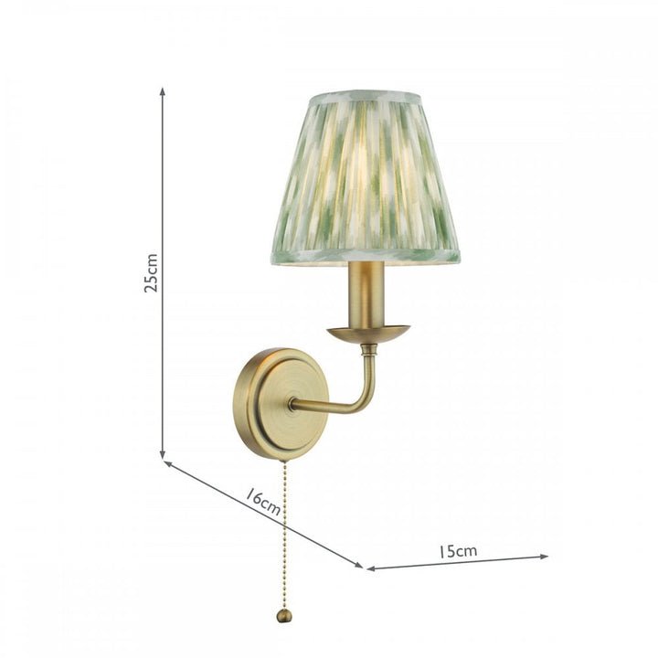 Dar FAV0763-IKA2624 Favian Wall Light Matt Bronze With Shade