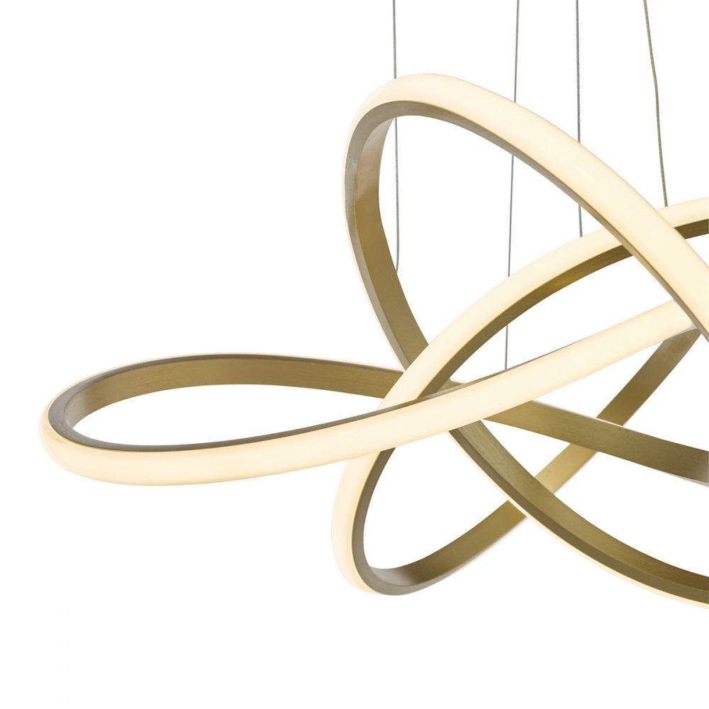 Dar FUS8635 Fusion Pendant Satin Gold LED