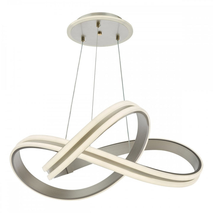 Dar GAV8632 Gavino Pendant Brushed Silver LED