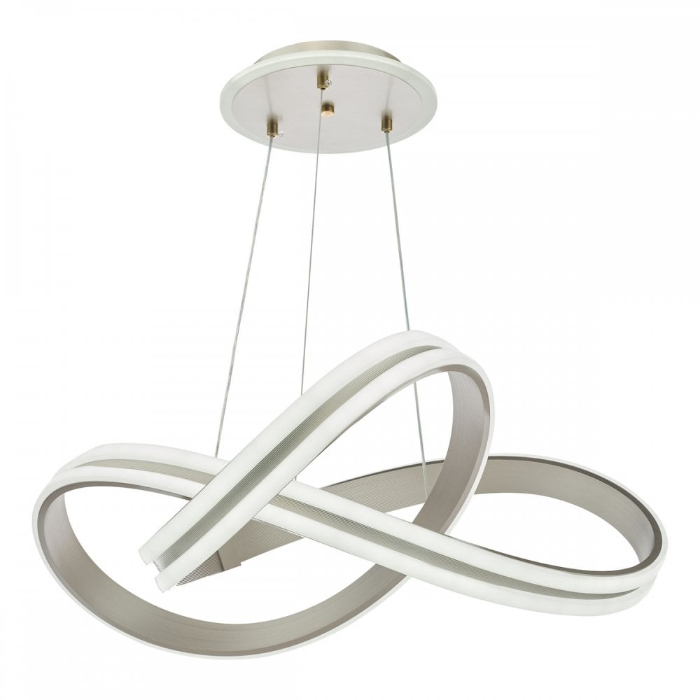 Dar GAV8632 Gavino Pendant Brushed Silver LED