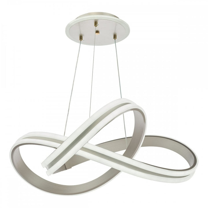 Dar GAV8632 Gavino Pendant Brushed Silver LED