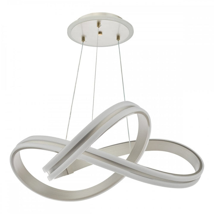 Dar GAV8632 Gavino Pendant Brushed Silver LED