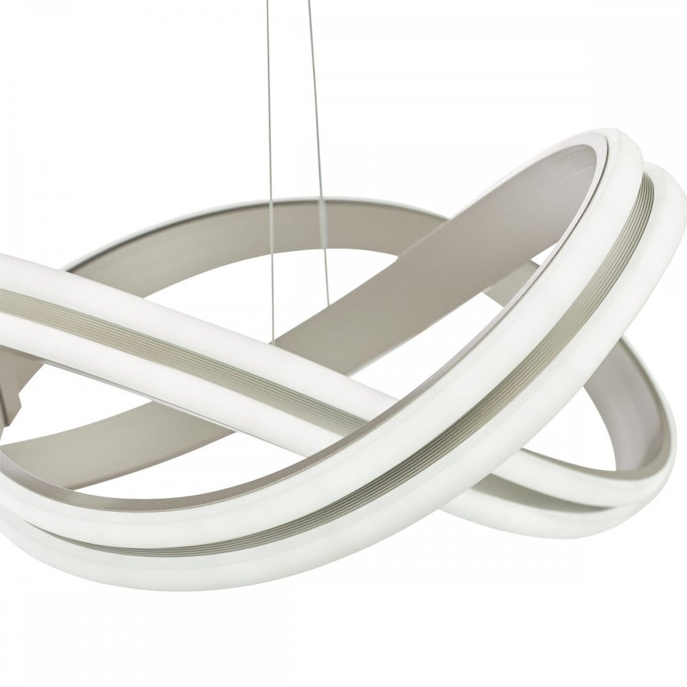 Dar GAV8632 Gavino Pendant Brushed Silver LED