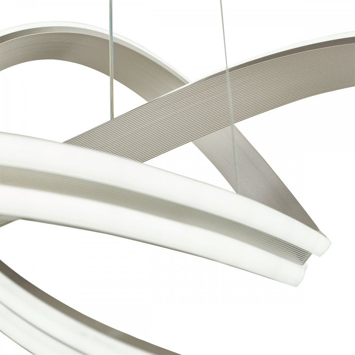 Dar GAV8632 Gavino Pendant Brushed Silver LED