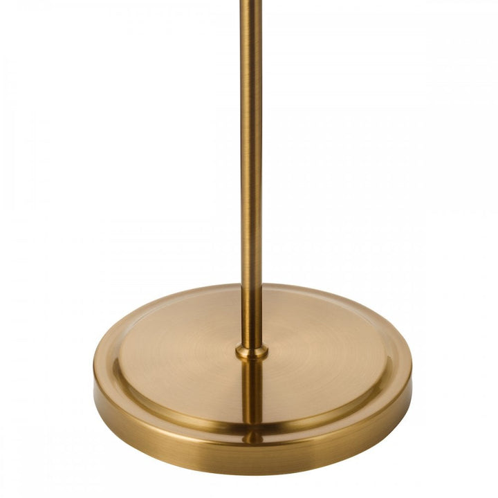 Dar GLY4963 Glynis Floor Lamp Antique Bronze and Ribbed Glass