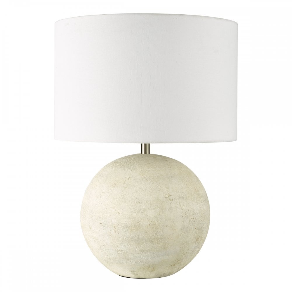 Dar HAV4229 Havana Ceramic Table Lamp Natural Finish With Shade