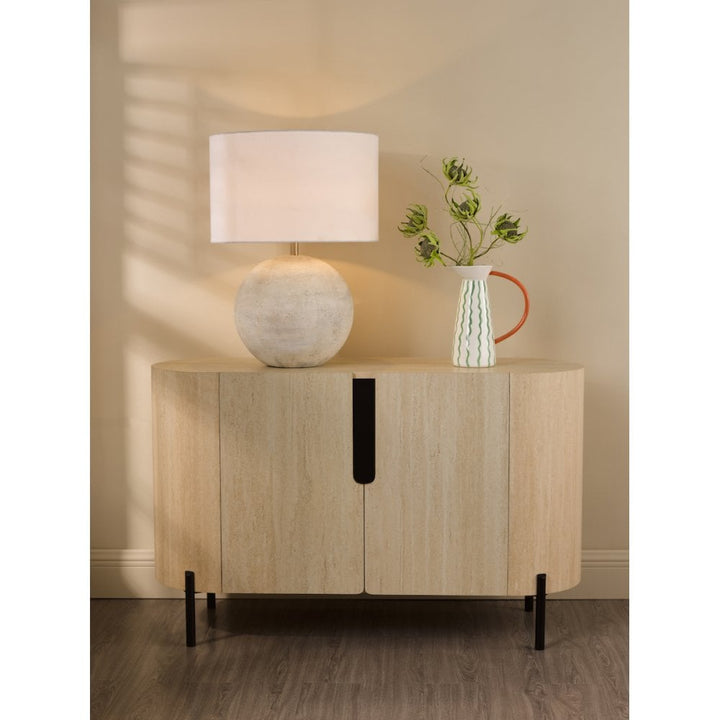 Dar HAV4229 Havana Ceramic Table Lamp Natural Finish With Shade