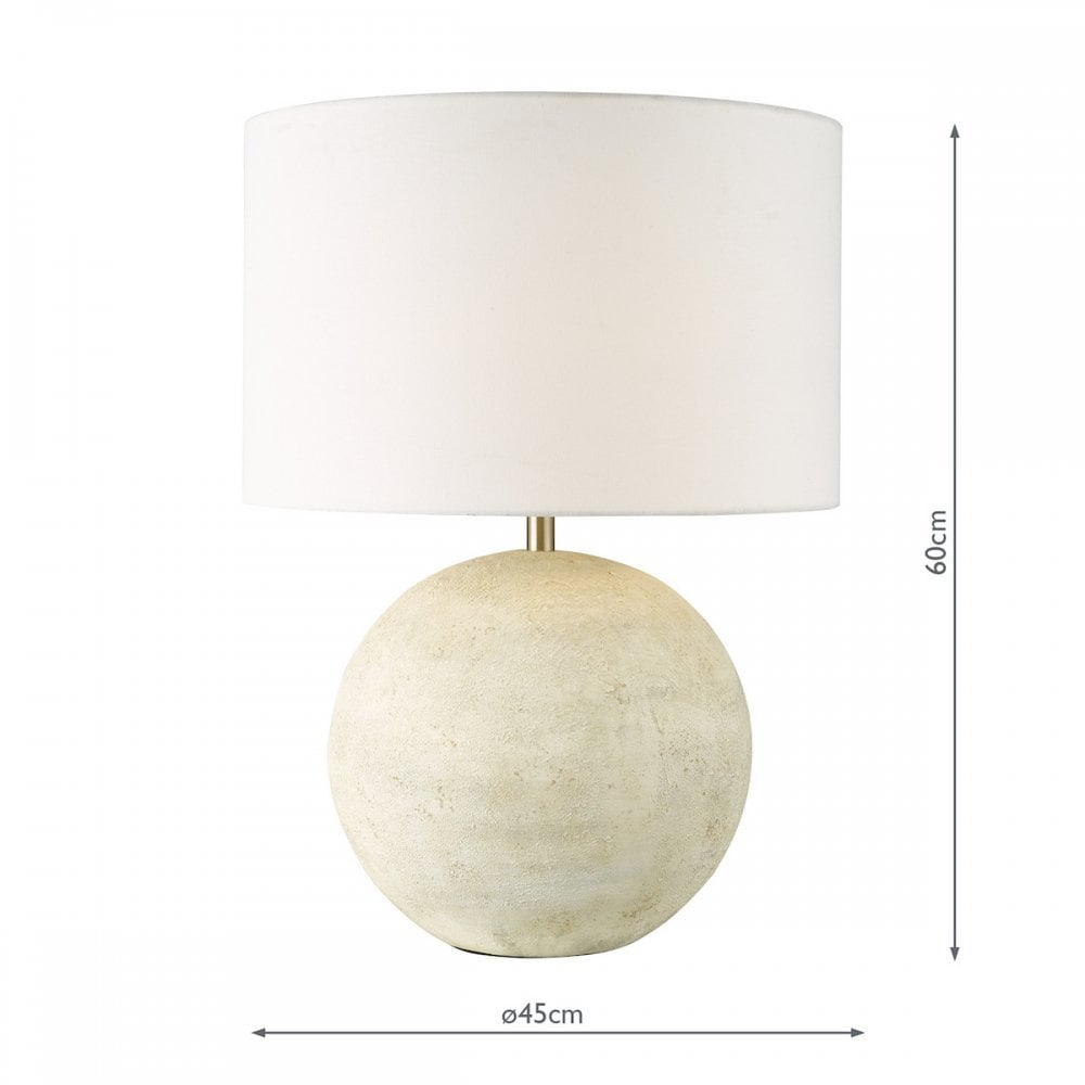 Dar HAV4229 Havana Ceramic Table Lamp Natural Finish With Shade