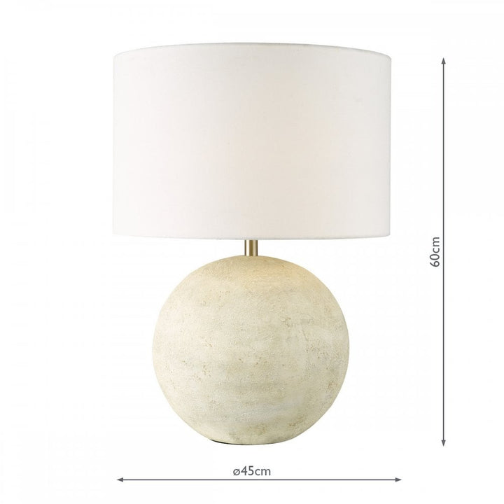Dar HAV4229 Havana Ceramic Table Lamp Natural Finish With Shade