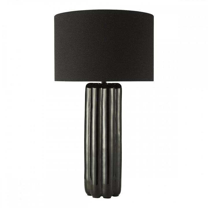 Dar HEB4222 Hebron Table Lamp Black With Shade