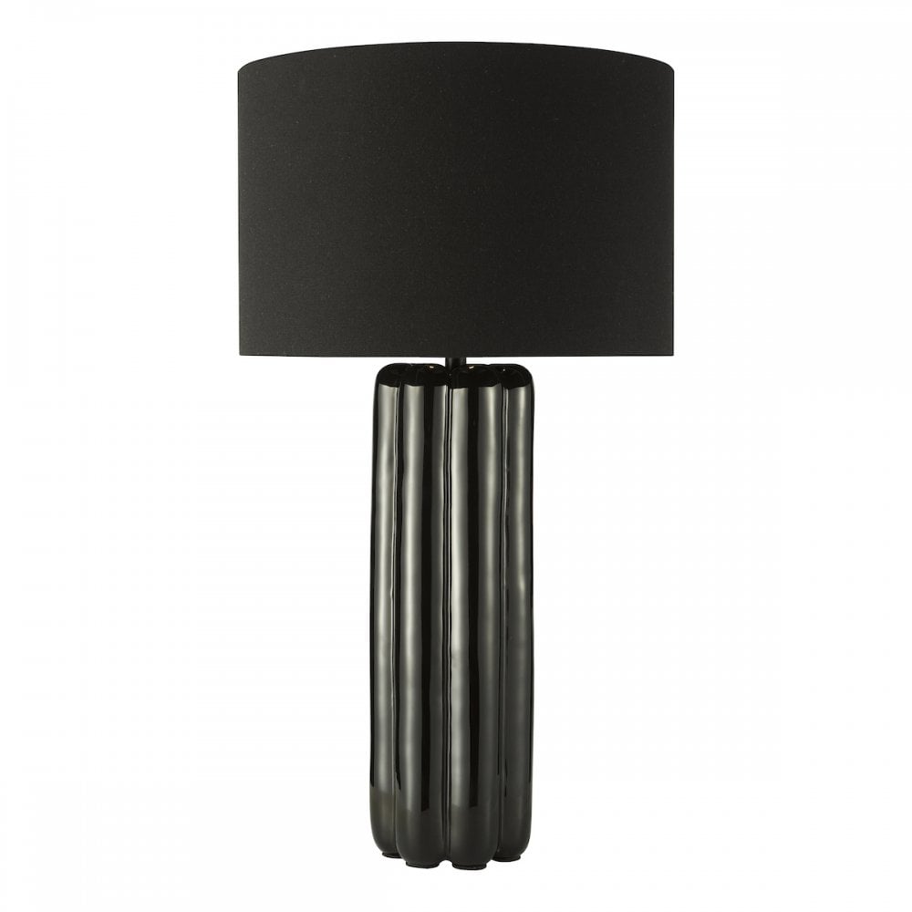 Dar HEB4222 Hebron Table Lamp Black With Shade