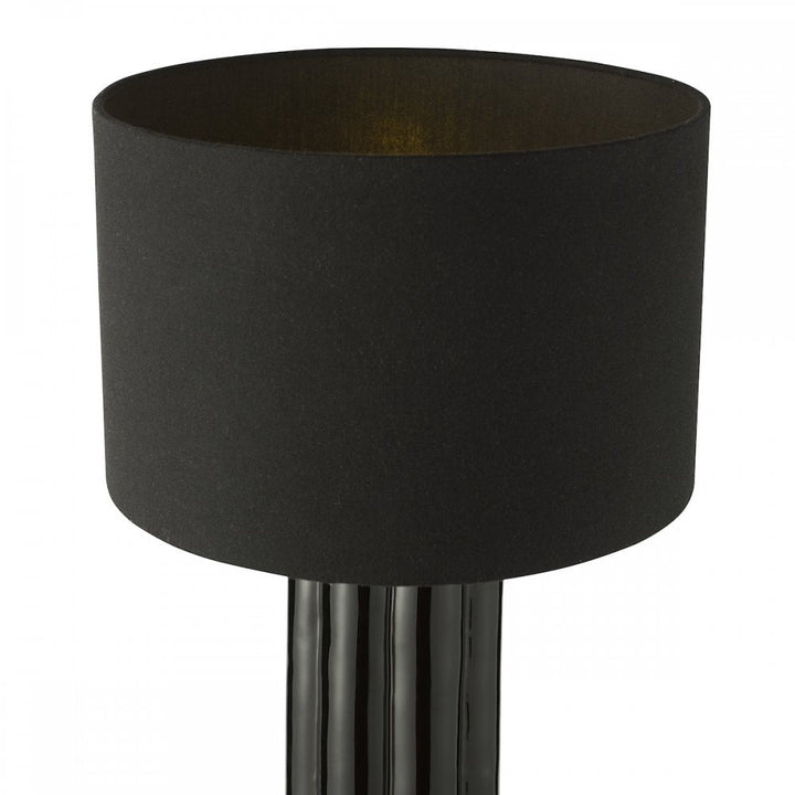 Dar HEB4222 Hebron Table Lamp Black With Shade
