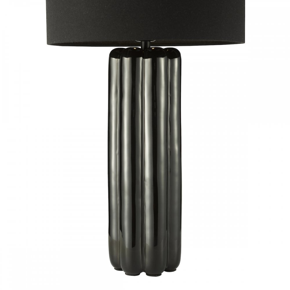 Dar HEB4222 Hebron Table Lamp Black With Shade