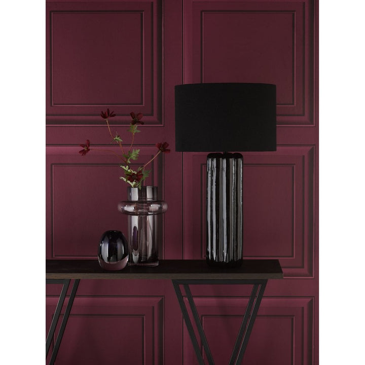 Dar HEB4222 Hebron Table Lamp Black With Shade