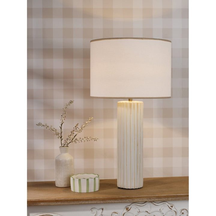 Dar IDE4229 Idella Table Lamp Taupe With Shade