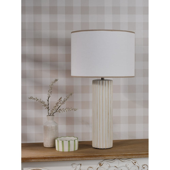Dar IDE4229 Idella Table Lamp Taupe With Shade