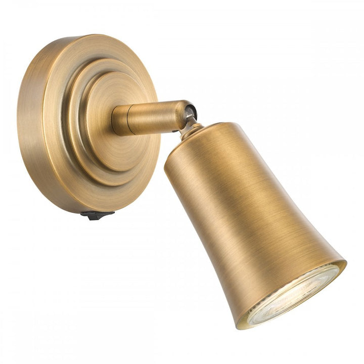 Dar JED0742 Jedrek Single Spotlight Aged Brass
