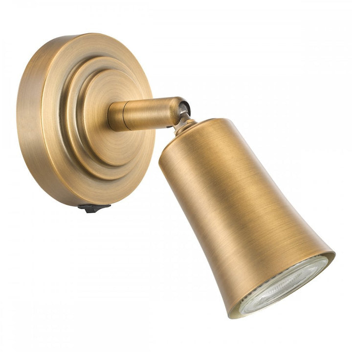 Dar JED0742 Jedrek Single Spotlight Aged Brass