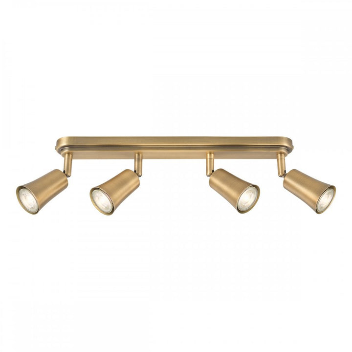 Dar JED8442 Jedrek 4 Light Bar Spotlight Aged Brass