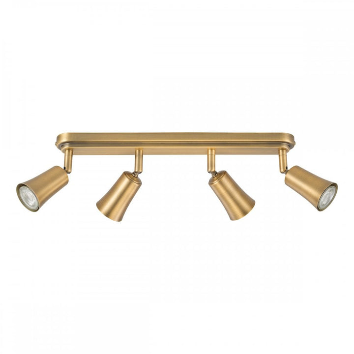 Dar JED8442 Jedrek 4 Light Bar Spotlight Aged Brass