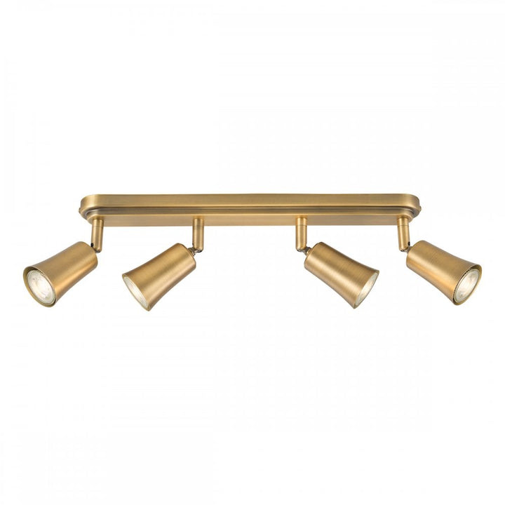 Dar JED8442 Jedrek 4 Light Bar Spotlight Aged Brass