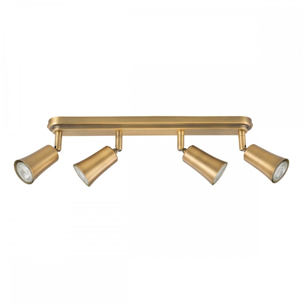 Dar JED8442 Jedrek 4 Light Bar Spotlight Aged Brass