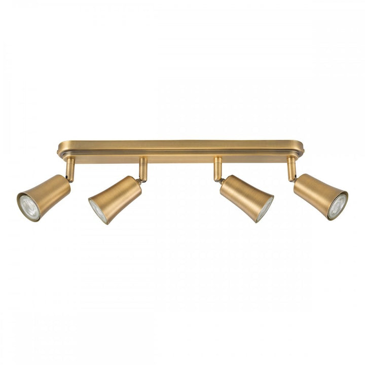 Dar JED8442 Jedrek 4 Light Bar Spotlight Aged Brass