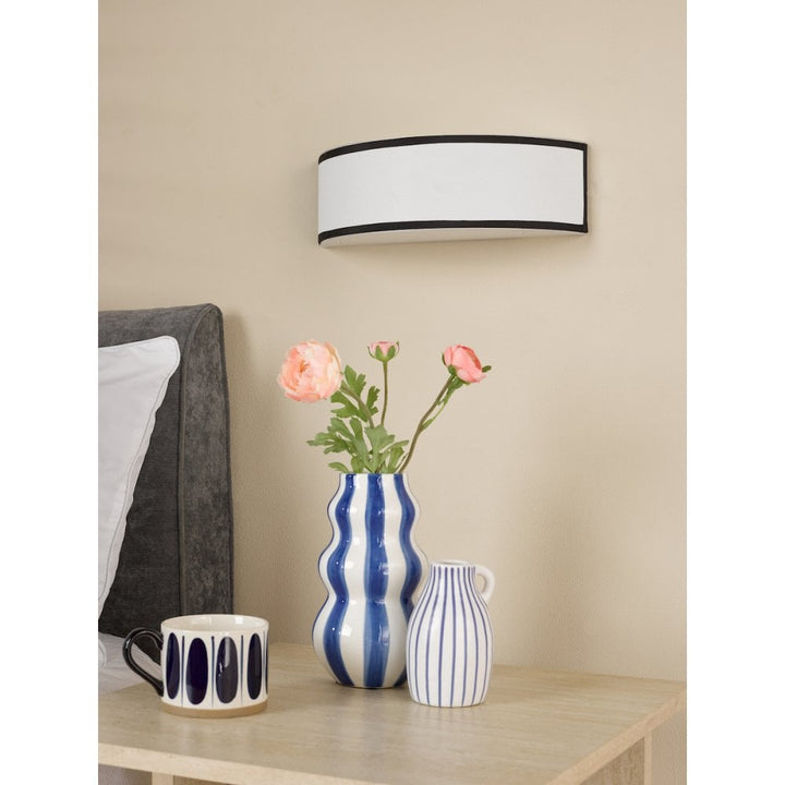 Dar JEM0722 Jemima Wall Light White and White Frosted Acrylic With Shade