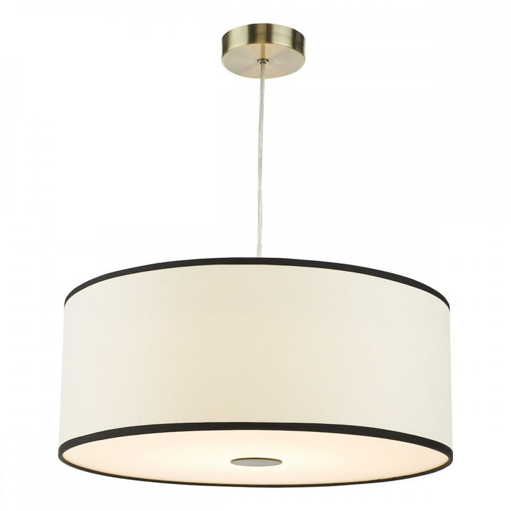 Dar JEM6522 Jemima Easy Fit Pendant White and White Frosted Acrylic With Shade