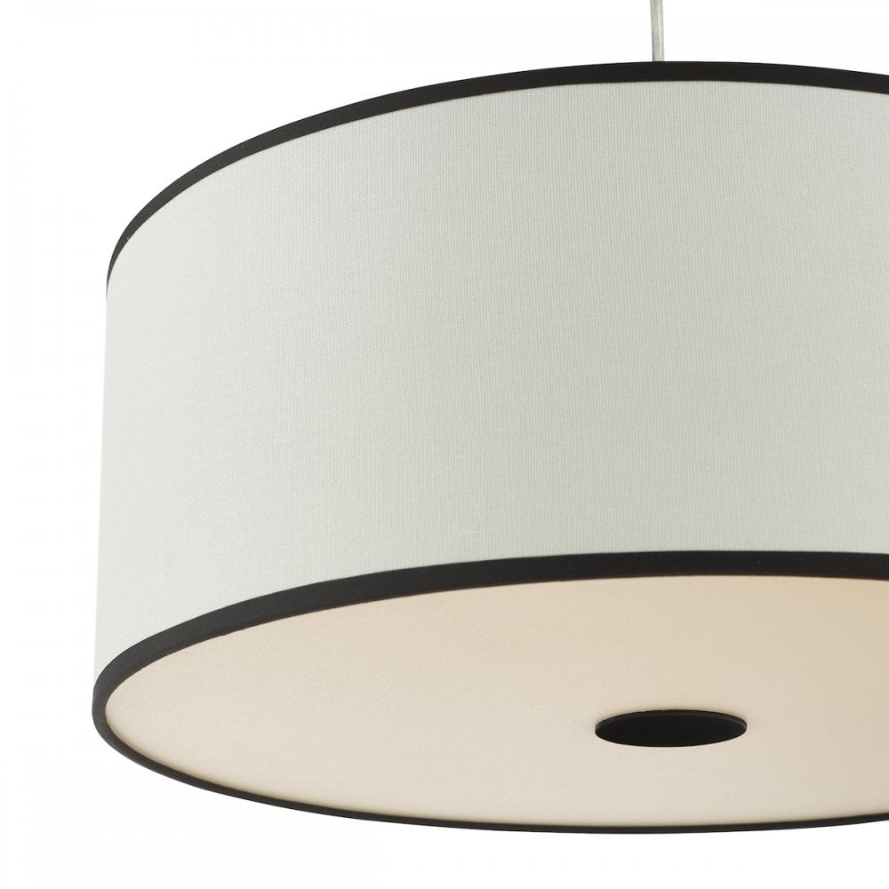 Dar JEM6522 Jemima Easy Fit Pendant White and White Frosted Acrylic With Shade