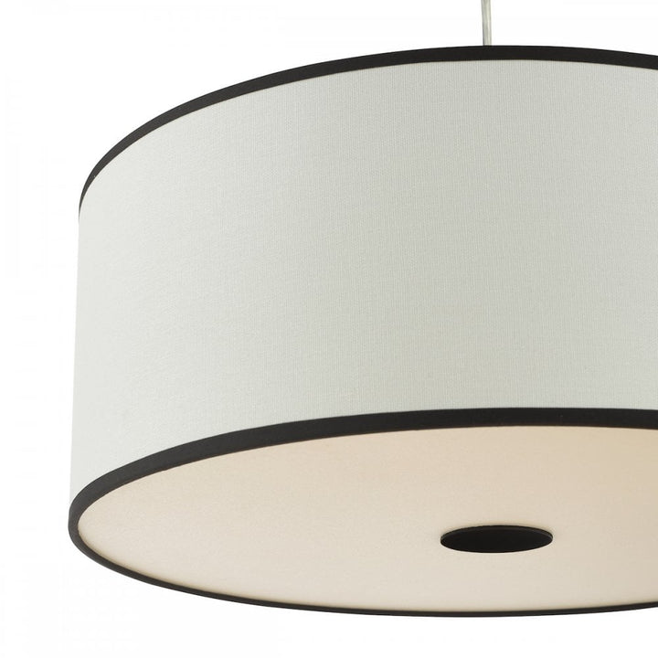 Dar JEM6522 Jemima Easy Fit Pendant White and White Frosted Acrylic With Shade