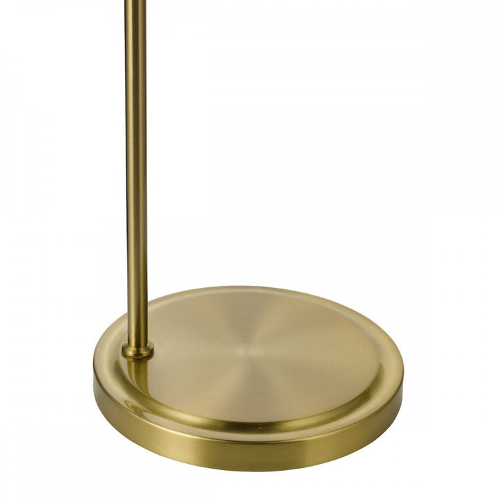 Dar JOC4942 Jocelyn Floor Lamp Natural Brass and Glass