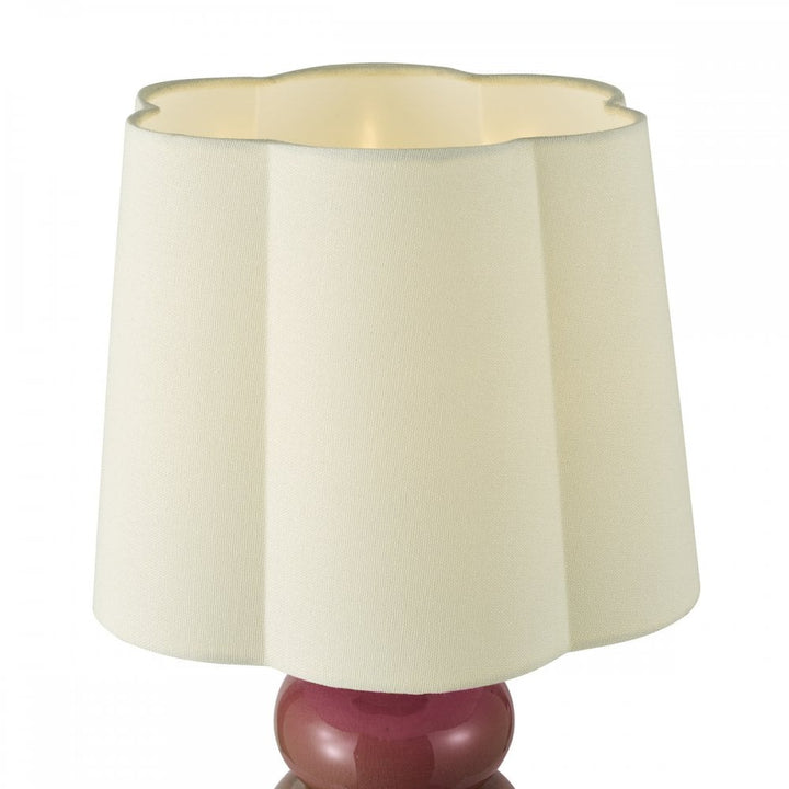 Dar JOR4203 Jordana Table Lamp Pink and Polished Chrome With Shade