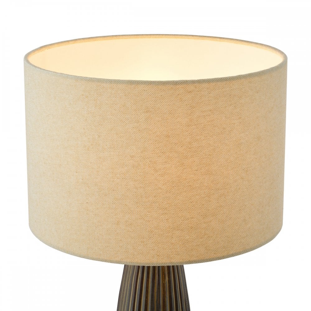 Dar KAU4229 Kaulana Table Lamp Brown With Shade