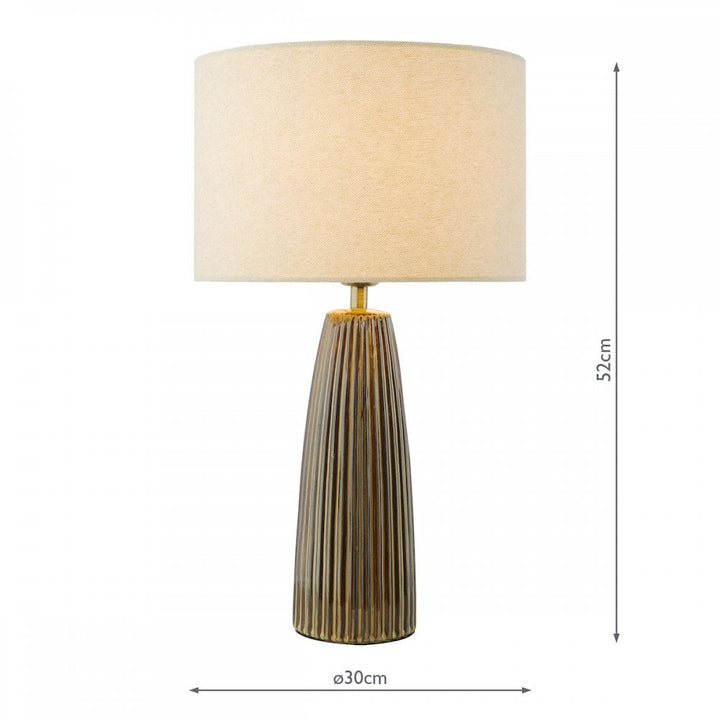 Dar KAU4229 Kaulana Table Lamp Brown With Shade