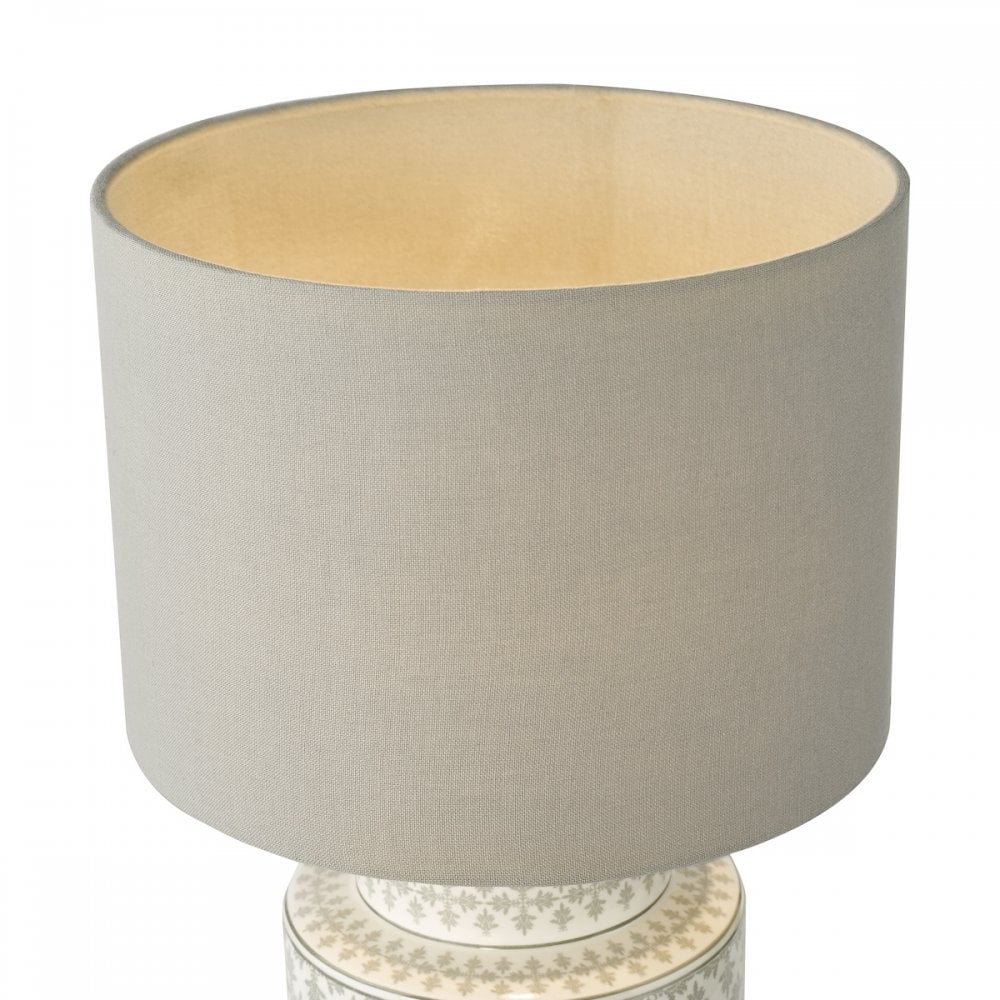 Dar KED4239 Kedron Table Lamp Grey and Satin Chrome With Shade