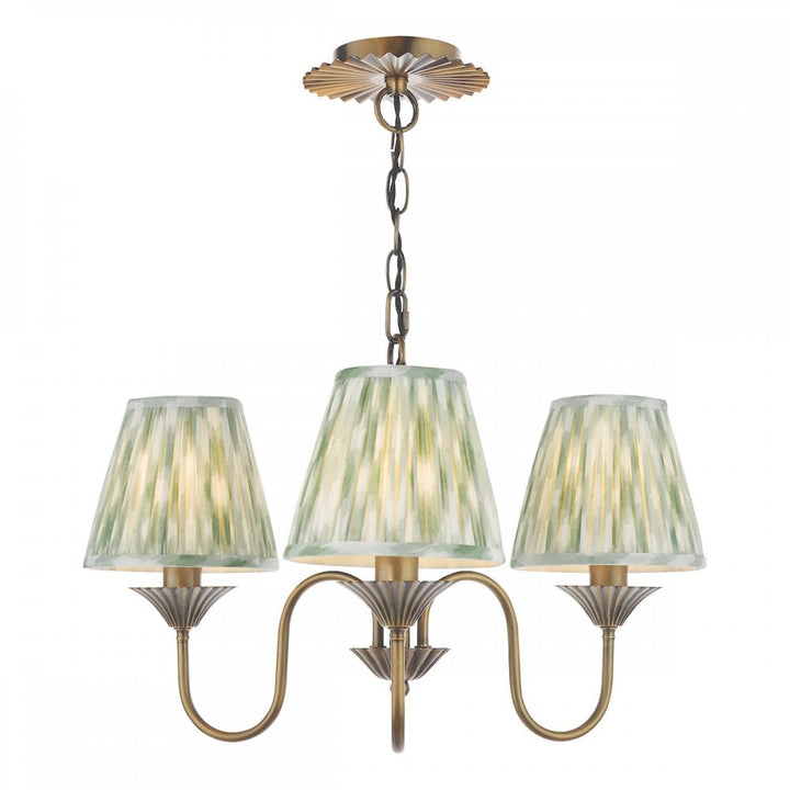Dar LYD0363-IKA2624 Lydian 3 Light Pendant Antique Bronze With Shade