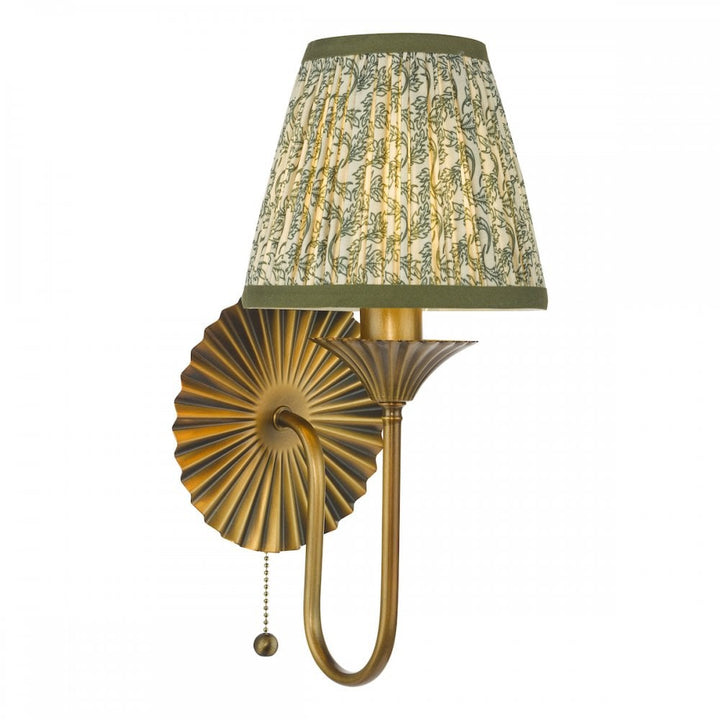 Dar LYD0763-EST2624 Lydian Wall Light Antique Bronze With Shade
